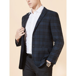 相思鸟 NDMGNX041S 男士修身格纹西装