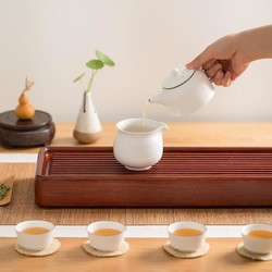 网易严选 羊脂玉白紫金线 茶具套装