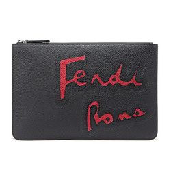 FENDI 芬迪 男士黑色牛皮小怪兽手拿包手包 7N0078 A1RI F0D50买二减一 *2件
