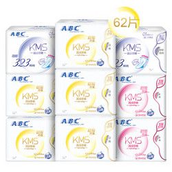 ABC KMS棉柔系列卫生巾 纤薄日夜组合装9包62片（240mm*40片+280mm*16片+323mm*6片）