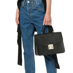 FURLA 芙拉 METROPOLIS系列  女士时尚纹理牛皮翻盖手提单肩斜跨包 *2件