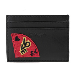 SAINT LAURENT 圣罗兰 女士黑色S.L LOVE贴片牛皮卡包卡夹 375949 BXRA6 1083