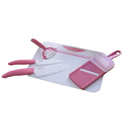 京瓷 厨房陶瓷刀 京瓷五件套(陶瓷大刀+水果刀+砧板+削皮器+切片工具) 全六色