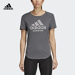 阿迪达斯官方 adidas 跑步 女子 短袖T恤DJ3031 DJ3030