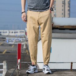 NYTOUR 男士工装裤夏季薄款休闲运动裤 潮牌束脚ins裤子男韩版潮流宽松舒适长裤