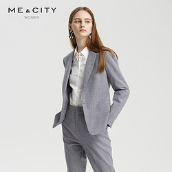 羊毛MECITY女简约通勤OL风一粒扣复古网红西装小外套