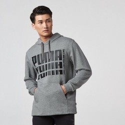 PUMA 彪马 棉质印LOGO 男款长袖连帽卫衣