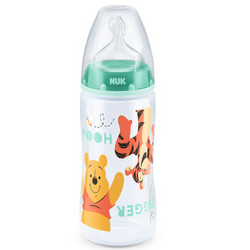 NUK 迪士尼小熊维尼系列 宽口径PP奶瓶 绿色 300ml *2件