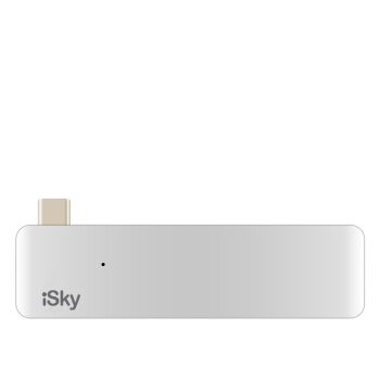 iSky Type-C转USB3.0分线器拓展坞 读卡器  银色