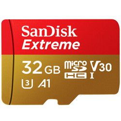 SanDisk 闪迪 Extreme MicroSDHC UHS-I U3 A1 V30 TF存储卡 32GB