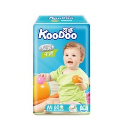 可哆（KooDoo）纸尿裤 银装干爽婴儿尿不湿 中号M码60片 *8件