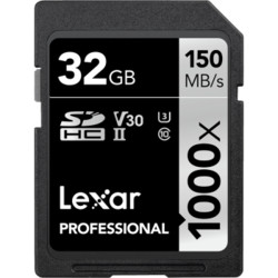 Lexar 雷克沙 Professional 1000x SDXC UHS-II U3 SD存储卡 32GB