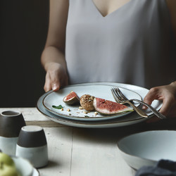 Lototo日式陶瓷餐具盘家用吃饭碗面碗汤碗创意平盘菜盘盘子沙拉盘