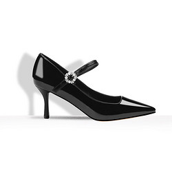 Luiza Barcelos 2018新品 尖头细跟浅口单鞋 多色多尺码可选 37 黑色