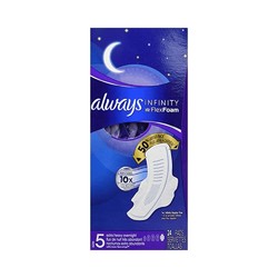 always进口未来感极护液体卫生巾超长夜用350mm24片*3件