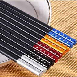 红凡 家用合金筷子5双装