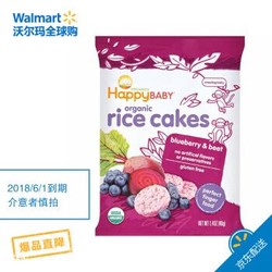 Happy Family 禧贝 美国进口 婴幼儿辅食 有机蓝莓甜菜米饼 40g *5件