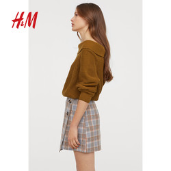H＆M HM0734050 女装半身裙淑女风格格纹短裙女