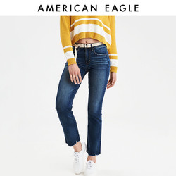 AEO American Eagle女士复古高腰喇叭牛仔裤2432_1548