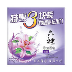 六神 除菌香皂 百合 125g 3块装 *12件