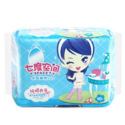 SPACE7 七度空间 少女超薄纯棉卫生巾 夜用 275mm*10片  8.7元