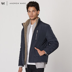 ANDREW MARC秋冬新款男士常规款立领两穿加厚棉服上衣外套