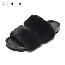 Semir 森马 女士毛毛拖鞋 *3件