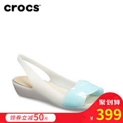 Crocs女鞋 卡骆驰伊莎贝拉鱼嘴浅口休闲平底女凉鞋单鞋|204774