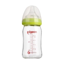 Pigeon贝亲  婴幼儿童耐热玻璃奶瓶 160ml 荧光绿