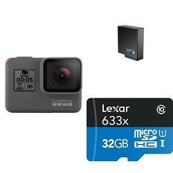 GoPro HERO 5 Black 运动相机 电池/雷克沙32GB高速卡套装