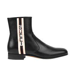 GUCCI 古驰 男士时尚GUCCI条纹皮革及踝靴子