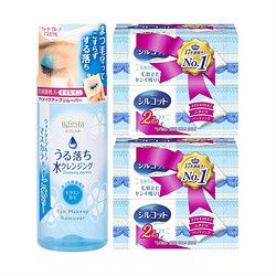 曼丹眼唇保湿卸妆液 145ml+尤妮佳柔软压边化妆棉82片*4盒