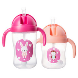 Snug 舒氏 S1022B 学饮杯儿童水杯 280ml 170ml两个装 *2件