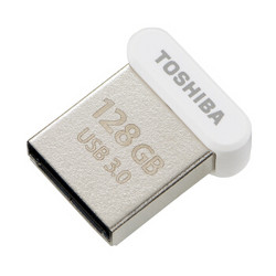 东芝128GB USB3.0 U盘 U364 白色 读速120MB/s 时尚小巧 高速迷你车载U盘