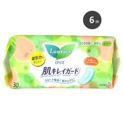 Kao花王 乐而雅棉柔爽肤普通日用卫生巾无护翼 20.5cm*30片*6件