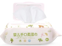 天真贝比 婴儿手口柔湿巾 80抽X5包