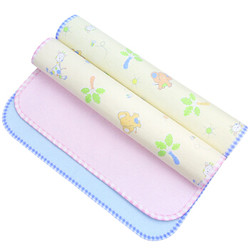 象宝宝（elepbaby）婴幼儿尿垫 竹纤维三层加厚防水隔尿垫大号100X60CM（蓝+粉）2条装 *3件
