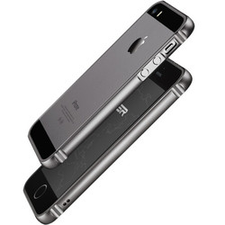 亿色（ESR）iPhone SE/5s手机壳/保护套 苹果5S手机套 金属边框 原畅系列 深空灰 *2件