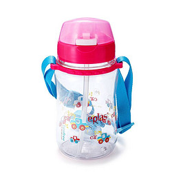 Eplas Tritan 婴幼儿童吸管杯 380ml 红色