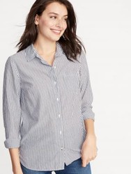 OLD NAVY 全棉条纹长袖衬衫