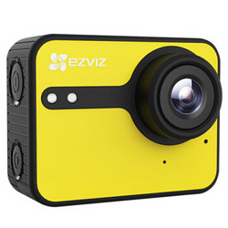 萤石 (EZVIZ) S1C运动相机(黄色) 双模式运动相机 智能摄像机  高清户外航拍潜水 遥控相机