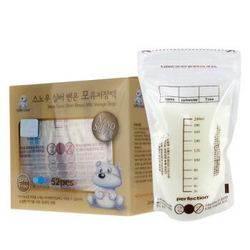 小白熊 09523 母乳储存袋保鲜袋储奶袋 52片 *4件