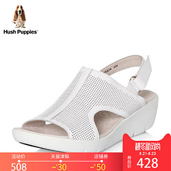 Hush Puppies/暇步士2018夏季专柜同款牛皮革坡跟女凉鞋HNA06BL8