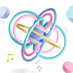 纽因贝 NEWYERBAY 马卡龙色曼哈顿球手抓球 儿童磨牙牙胶摇铃玩具