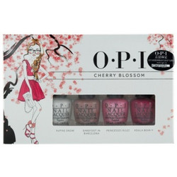 O·P·I 粉樱初绽迷你套装（牛奶白+绚丽粉+亮咖啡色+炫彩色） 3.75ml*4瓶 +赠品