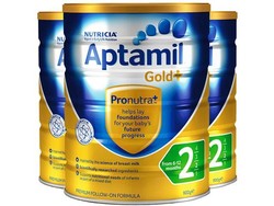 【3罐装】澳洲Aptamil爱他美 金装婴幼儿奶粉2段(6-12个月宝宝) 900g【效期至2019年12月20日】【澳洲直邮】