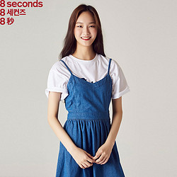 8seconds 8秒 358571SP2 女式韩版夏季新款时尚牛仔吊带裙