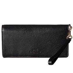 COACH 蔻驰 Pebbled Leather Slim Wallet 女士钱包