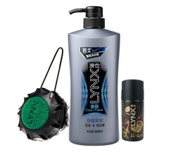 LYNX  凌仕 男士醒体沐浴露激酷600ml+型男沐浴球+诱因香氛12ml(限量套装)