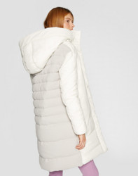 Stradivarius 05846852004 女士中长款连帽棉服